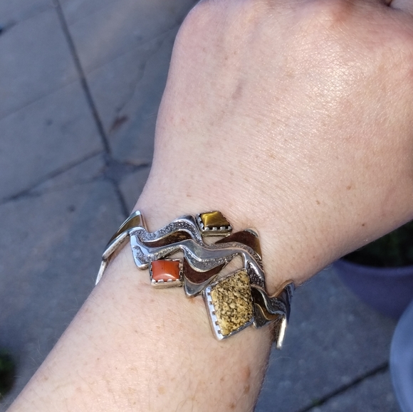 Carolyn Pollack cuff bracelet "four corners" from Relios collection - Picture 2 of 8